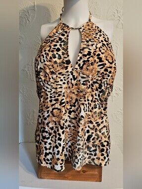 Sexy Mynah XXL Leopard Tankini Top Women's Swim